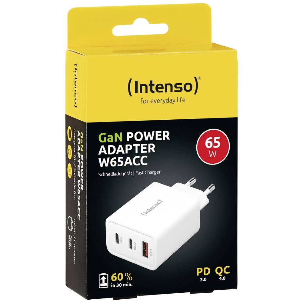 Intenso Power Adapter 7806512 USB-Ladegerät (GaN, USB Power Delivery (USB-PD)