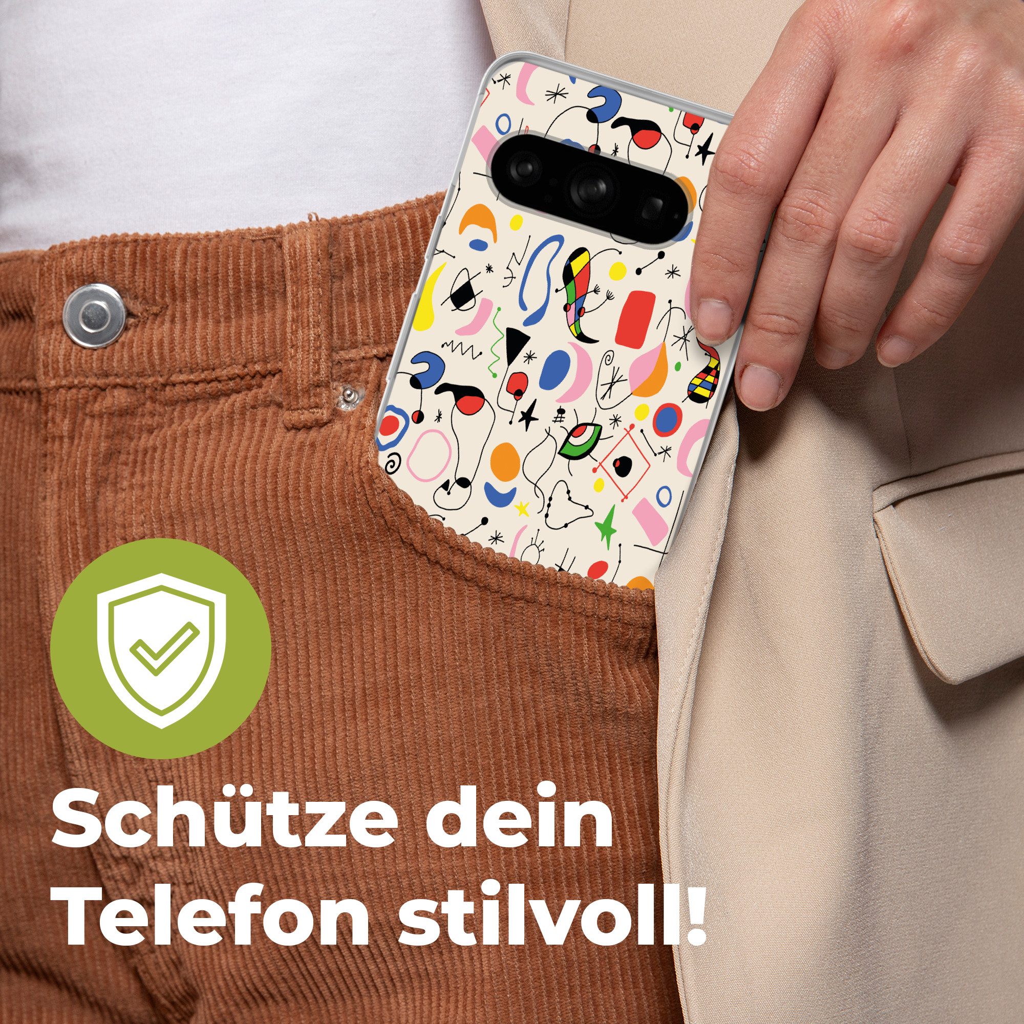 MuchoWow Handyhülle für Google Pixel 8 Pro Muster - Abstrakt - Kunst, Phone Case, Silikon, Schutzhülle Dünn
