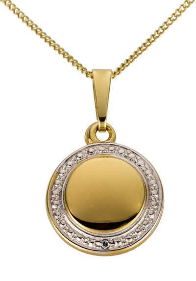 Firetti Kettenanhänger Schmuck Geschenk Gold 333 Halsschmuck Anhänger für Halskette, Made in Germany - mit Diamant