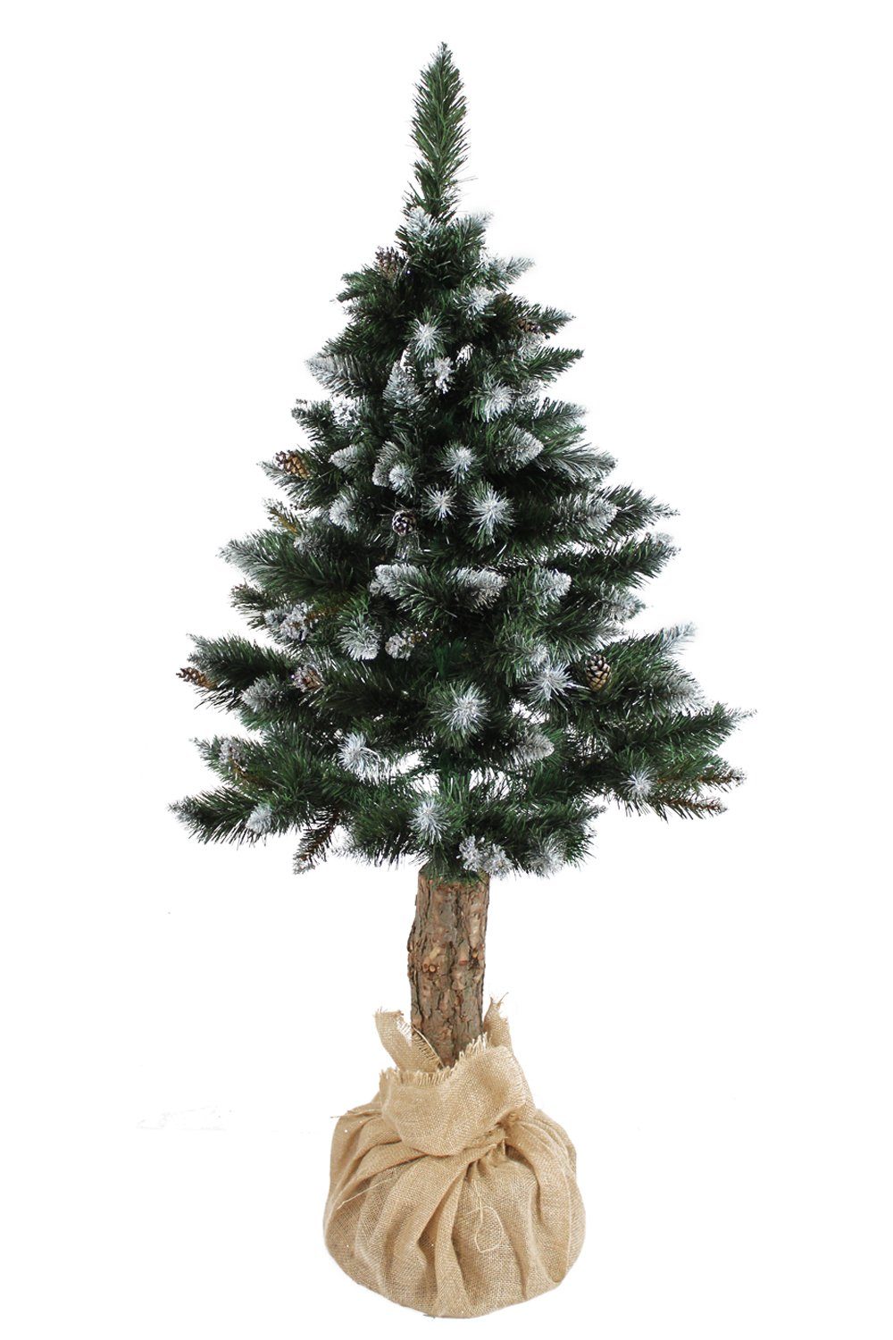 Arnusa Künstlicher Weihnachtsbaum Tannenbaum mit Holzstamm 150 x 70 cm