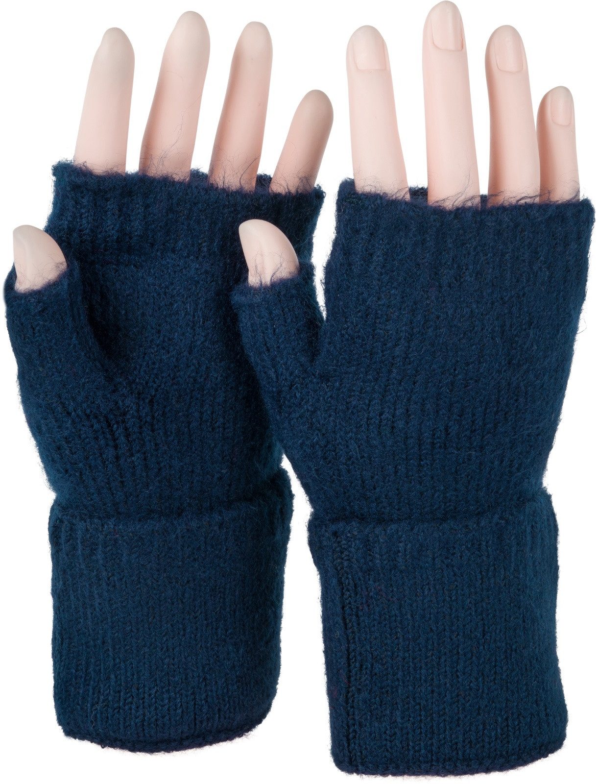 styleBREAKER Strickhandschuhe Fingerlose Strickhandschuhe Einfarbig (1-St) günstig online kaufen