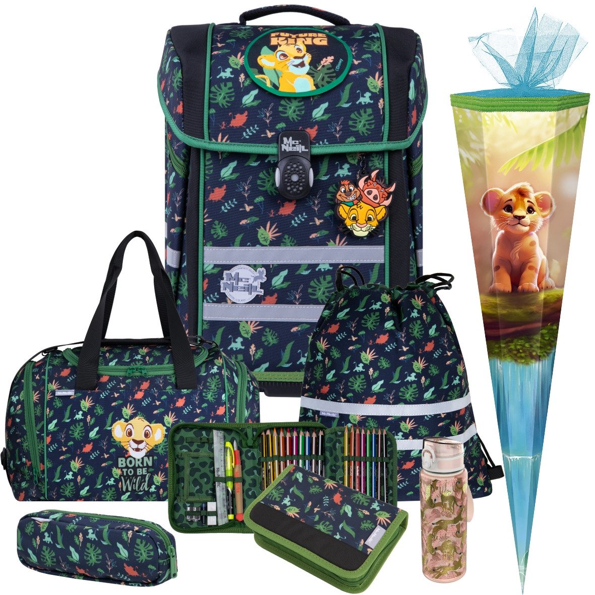 McNeill Ранцы 1.Klasse Mädchen Perfecto in verschiedenen Sets (8-tlg)