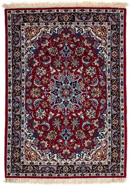 Orientteppich Perser - Isfahan - Premium - 101 x 71 cm - dunkelrot, morgenland, rechteckig, Höhe: 6 mm, Wohnzimmer, Handgeknüpft, Einzelstück mit Zertifikat