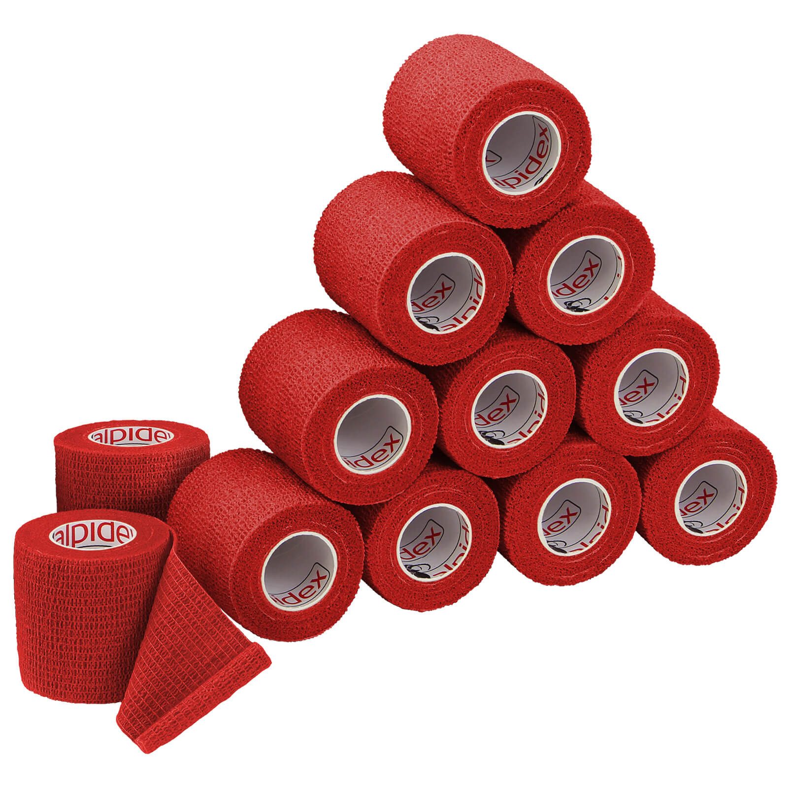ALPIDEX Bandage 12 Rollen Haftbandage 5 cm x 4.5 m selbstklebender Verband
