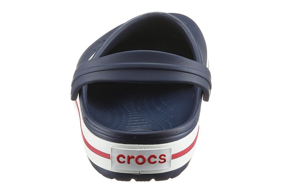 Clog farbiger mit Laufsohle Crocband marine-weiß-rot Crocs