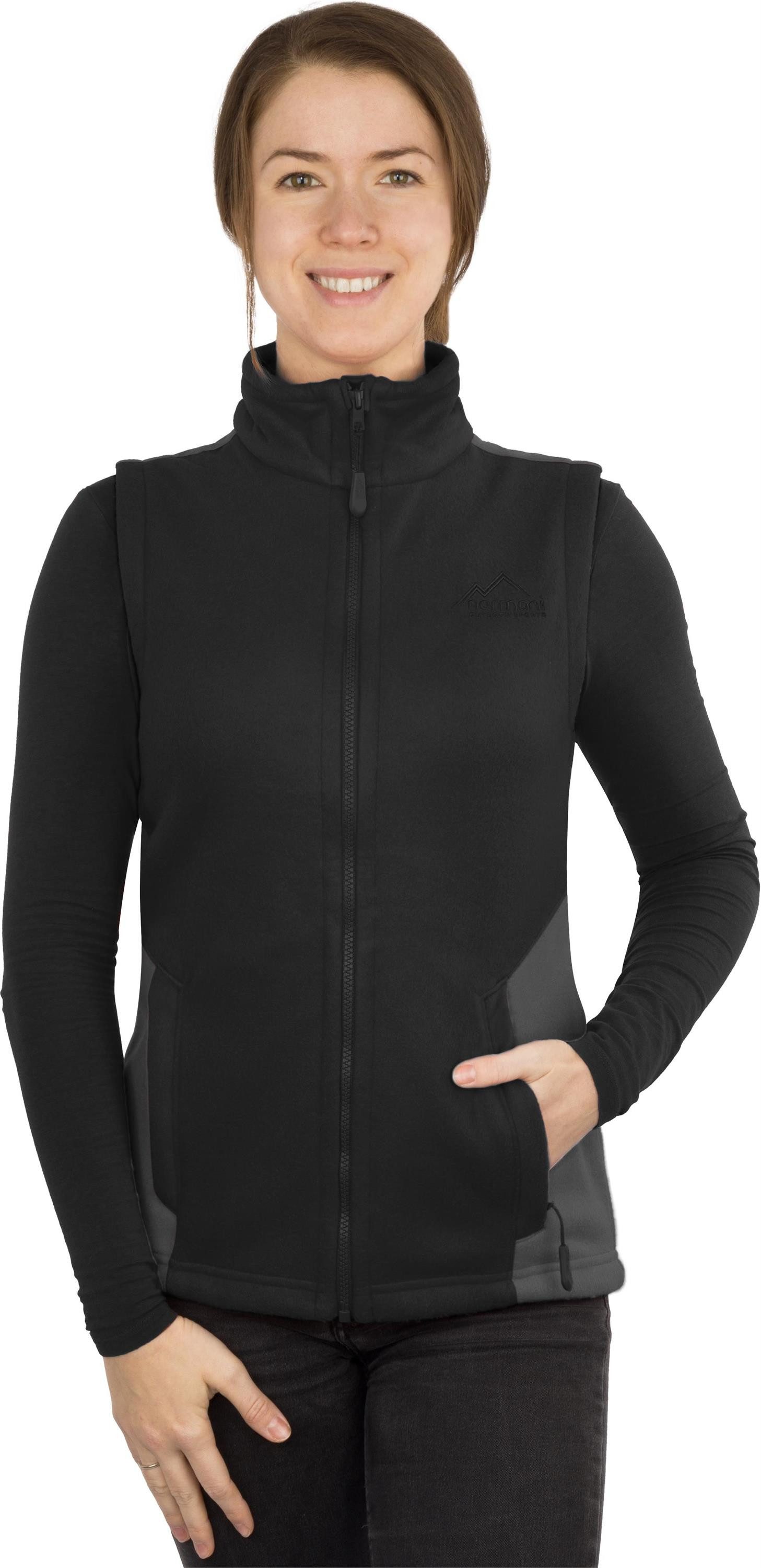 normani Fleeceweste Damen Fleeceweste Barrie Übergangsweste mit Reißverschlusstaschen - Ärmellose Jacke – Bild 3 von 5