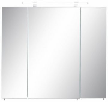 Schildmeyer Spiegelschrank Dorina Breite 80 cm, 3-türig, LED-Beleuchtung, Schalter-/Steckdosenbox