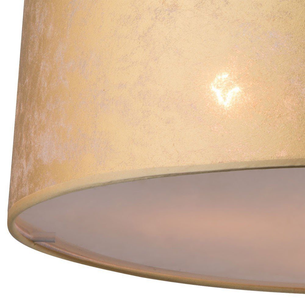Pendel Stoff Gold Lampe Strahler Set Hänge LED etc-shop Gästezimmer Leuchtmittel Pendelleuchte, im inklusive, Farbwechsel, Leuchte Warmweiß,