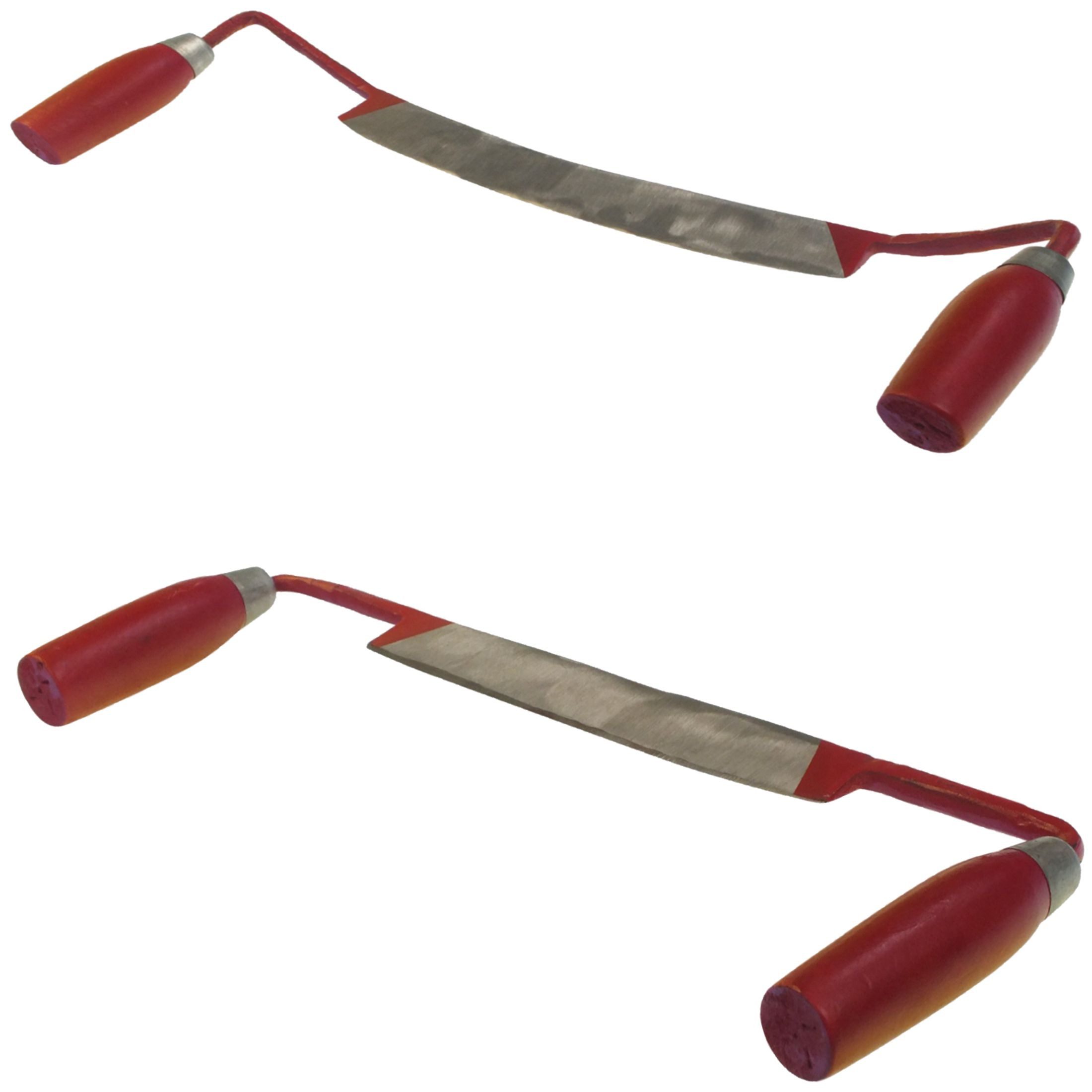 BauSupermarkt24 Zugmesser 2 TLG Zugmesser 1x gerade und 1x gebogen für Holzarbeiten Zieheisen