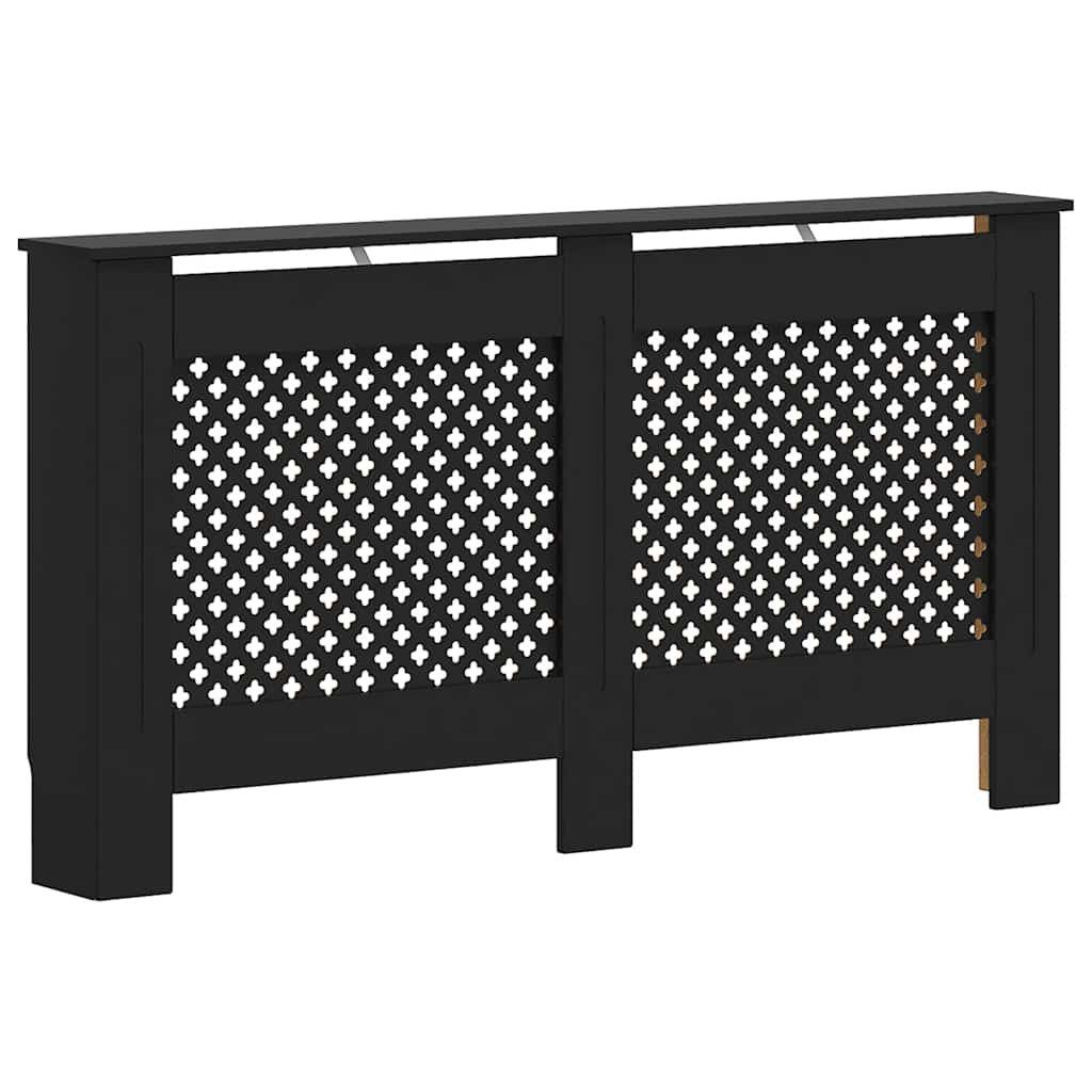 vidaXL Heizkörper Heizkörperverkleidung Schwarz 152x19x81,5 cm MDF