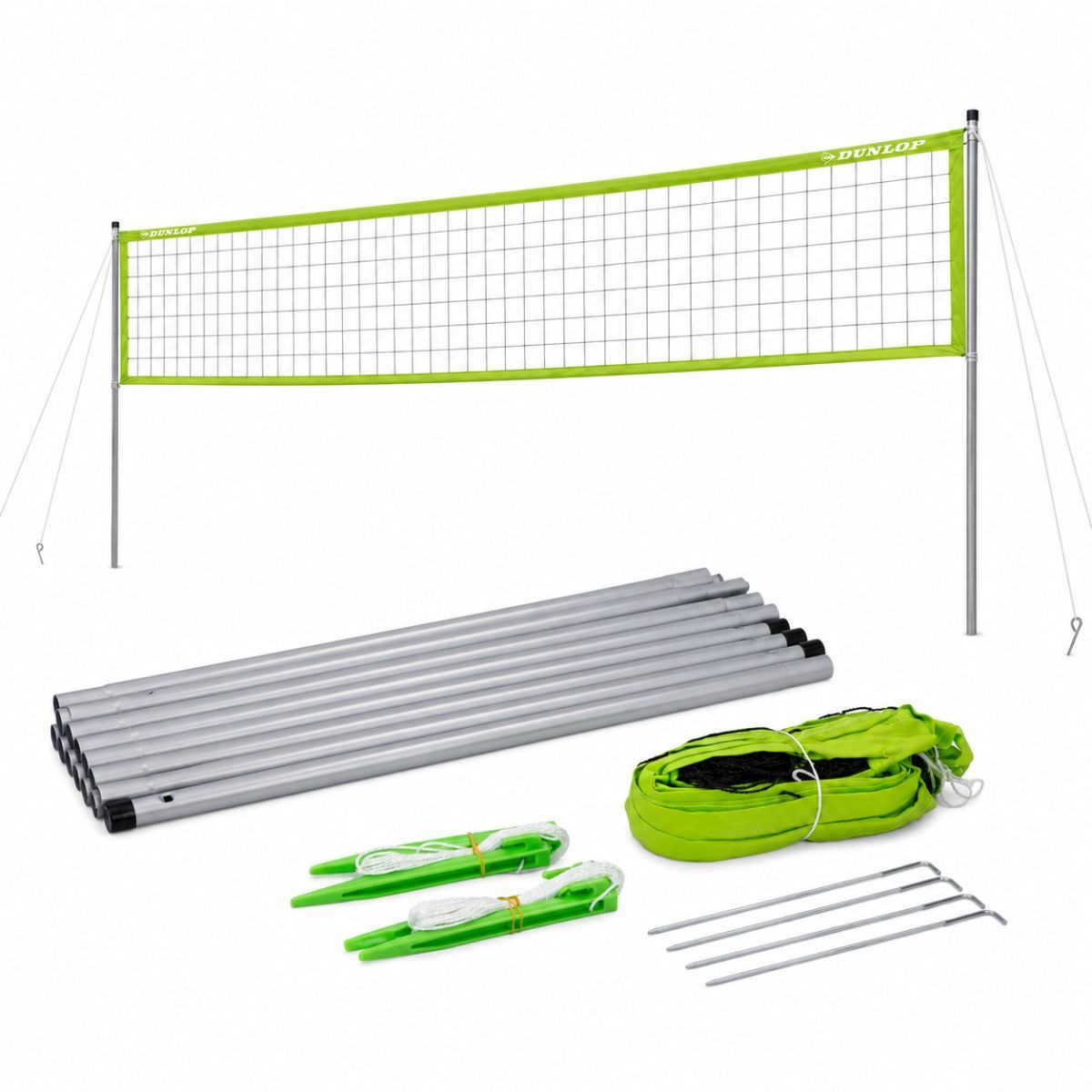 Dunlop Volleyballnetz Dunlop Netz 609x220 CM Grün/Schwarz