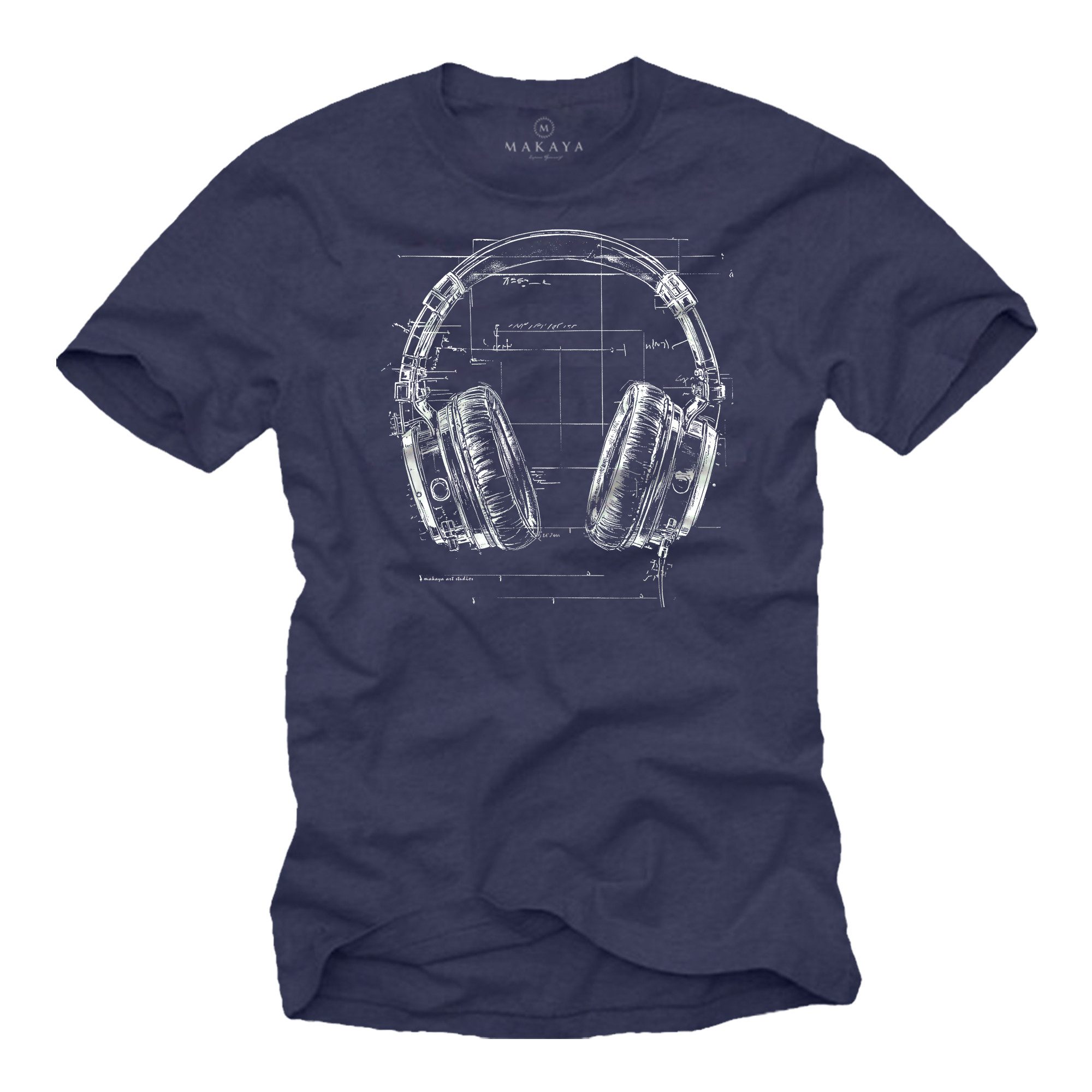 MAKAYA T-Shirt mit Kopfhörer Aufdruck für günstig online kaufen