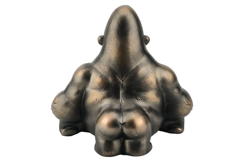 riess-ambiente Dekofigur KING KONG 25cm bronze – Gorilla-Skulptur, Schale, handmade, Affe (Einzelartikel, 1 St), tierisches Accessoire mit Ablagefach – ideal fü – Bild 4 von 5