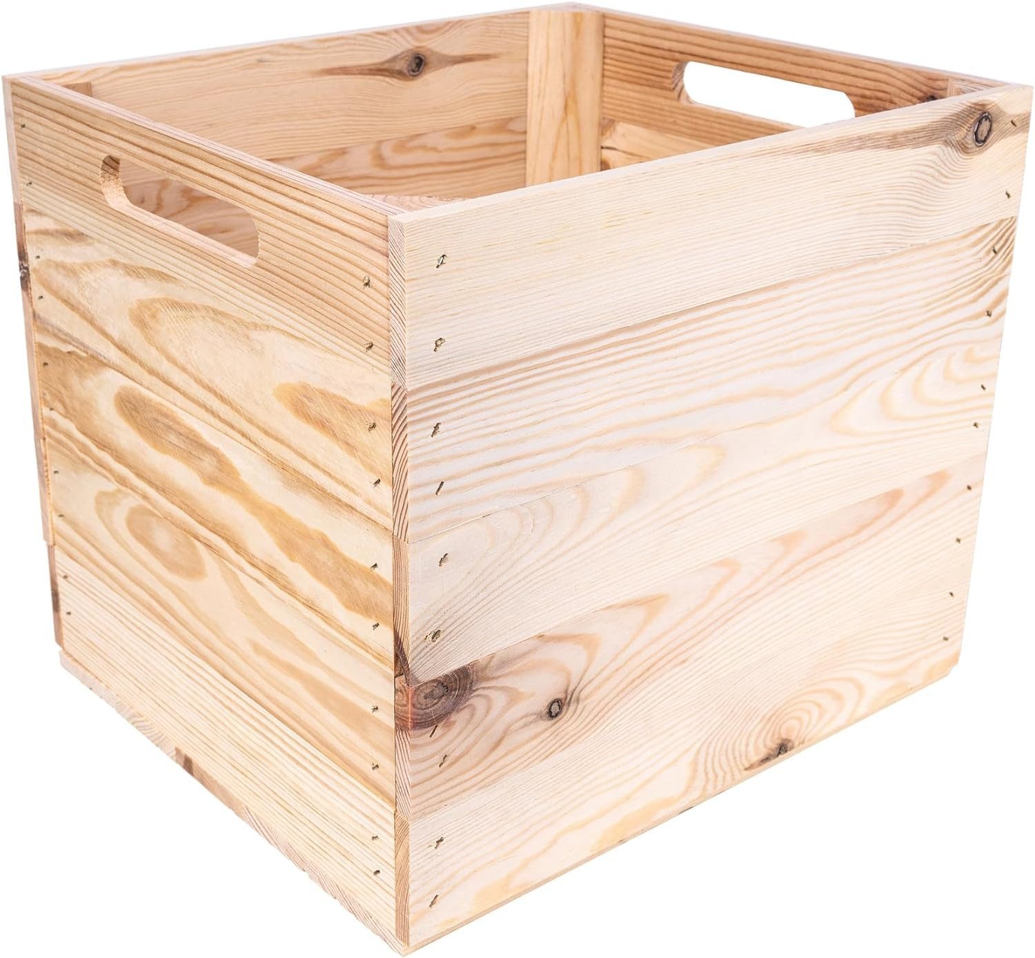Creative Deco Holzkiste Holzbox passend für alle Kallaxregale 33 x 37 x 33 cm (1 St), Geschliffenes Holz Aufbewahrungsbox Regalbox Spielzeugkiste