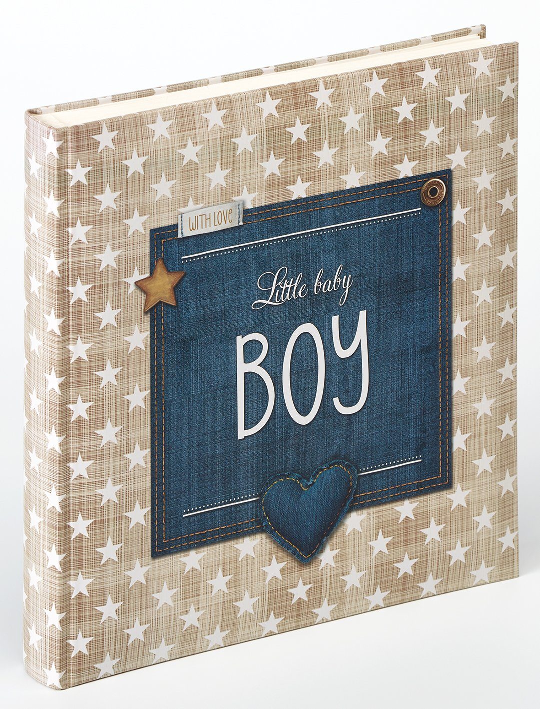 Walther Design Fotoalbum Babalben Little Baby Boy & Girl, buchgebundenes Babyalbum, laminierter Kunstdruckeinband