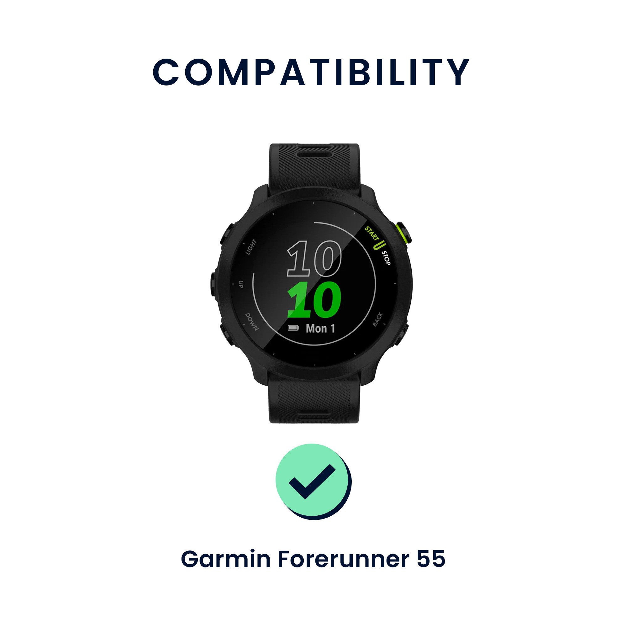 kwmobile Uhrenarmband 2x Sportarmband für Garmin Forerunner 55 / Forerunner günstig online kaufen