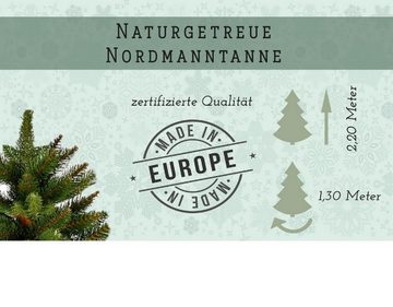 JUNG Künstlicher Weihnachtsbaum Künstlicher Spritzguss Weihnachtsbaum 220cm Tannenbaum Weihnachtsdeko, Edeltanne, Nordmanntanne Premium Edel, Baum Tanne, Christbaum + Ständer Weihnachtsbäume künstlich Naturgetreu Nordmann