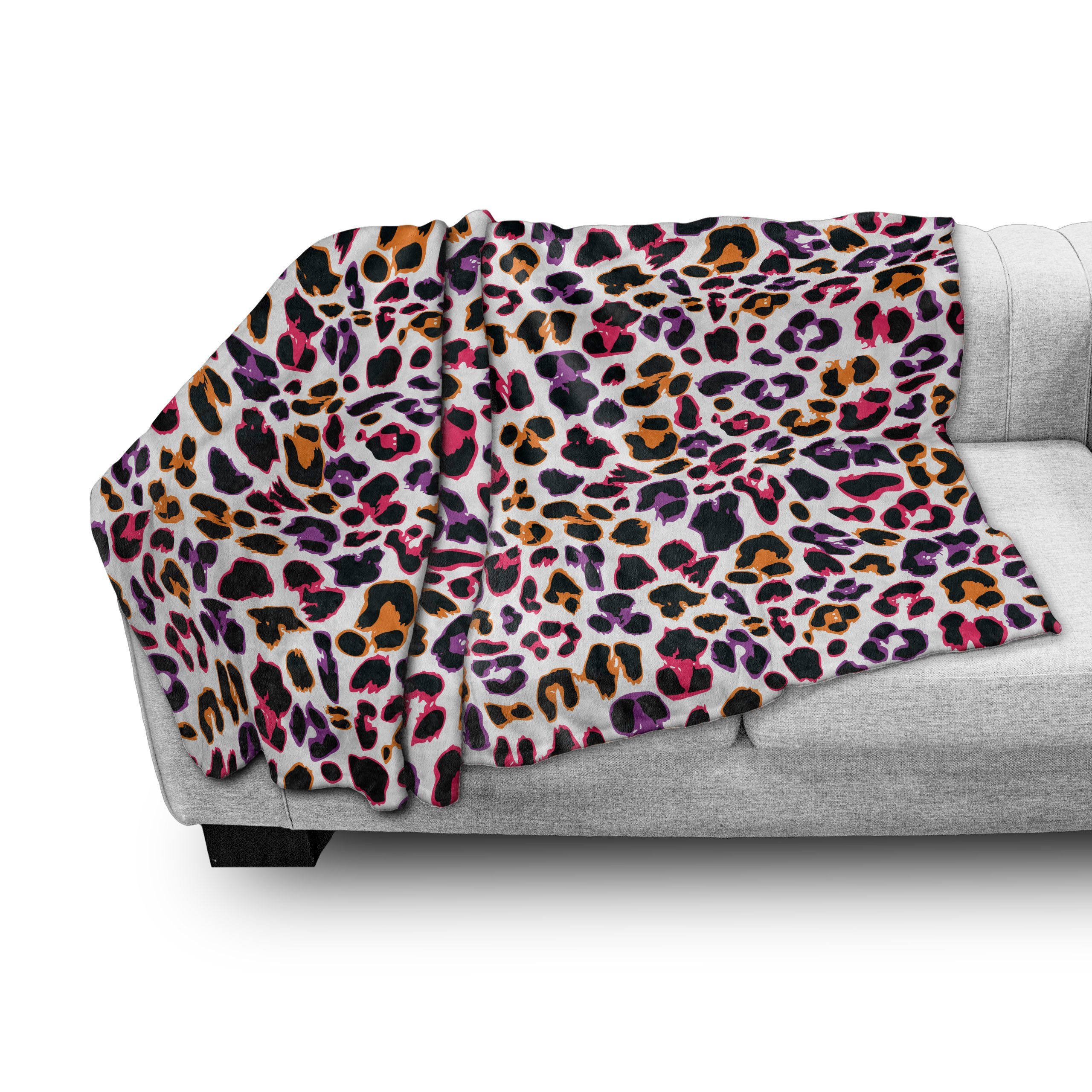 Wohndecke Gemütlicher Safari-Leopard-Tier-Motiv den afrikanisch Innen- für Außenbereich, Abakuhaus, und Plüsch