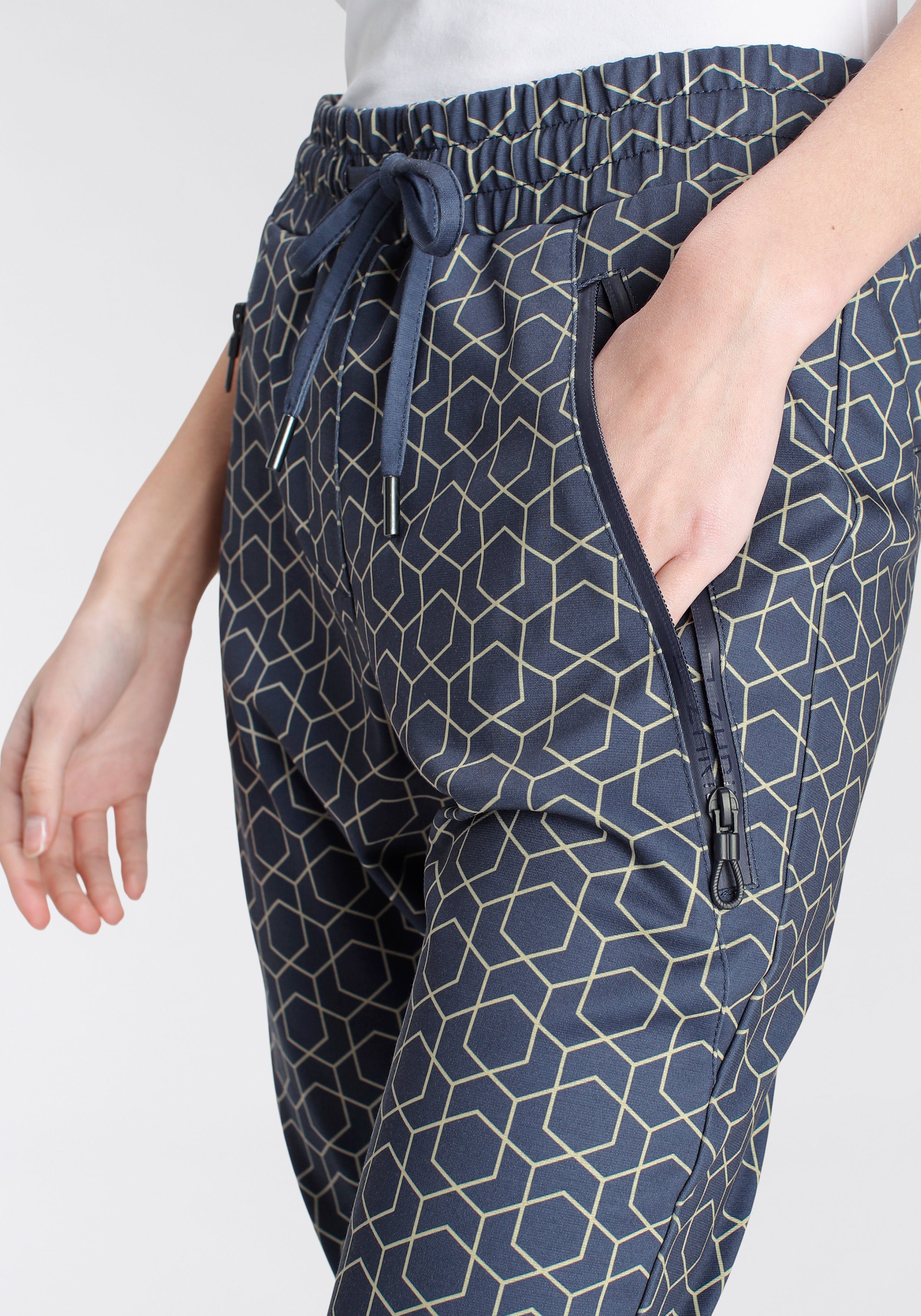 Zhrill Jogger Pants mit blau-gemustert FABIANA lockerem Schritt