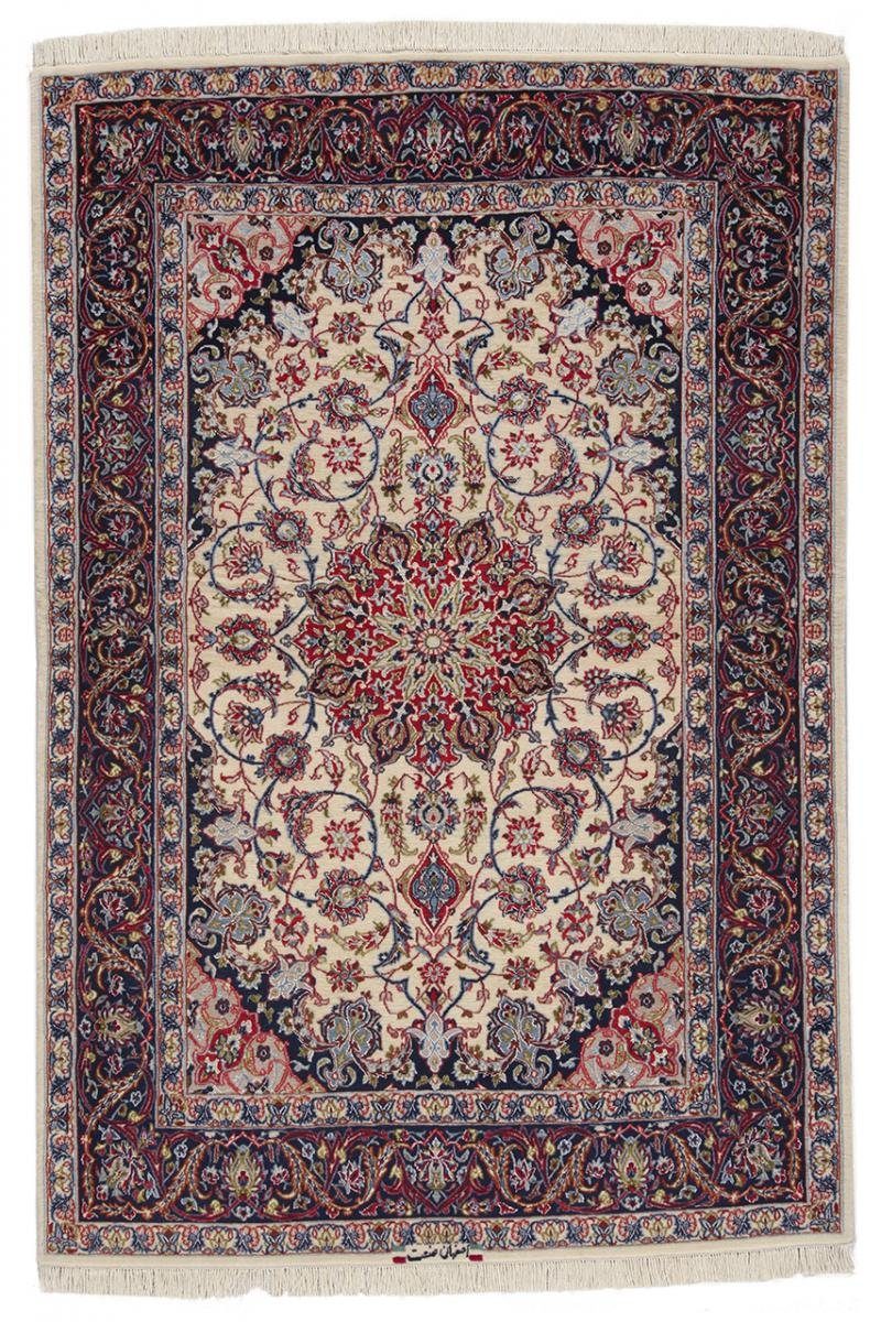 Isfahan 111x166 6 Nain Orientteppich mm Sherkat rechteckig, Trading, Handgeknüpfter Höhe: Seidenkette Orientteppich,