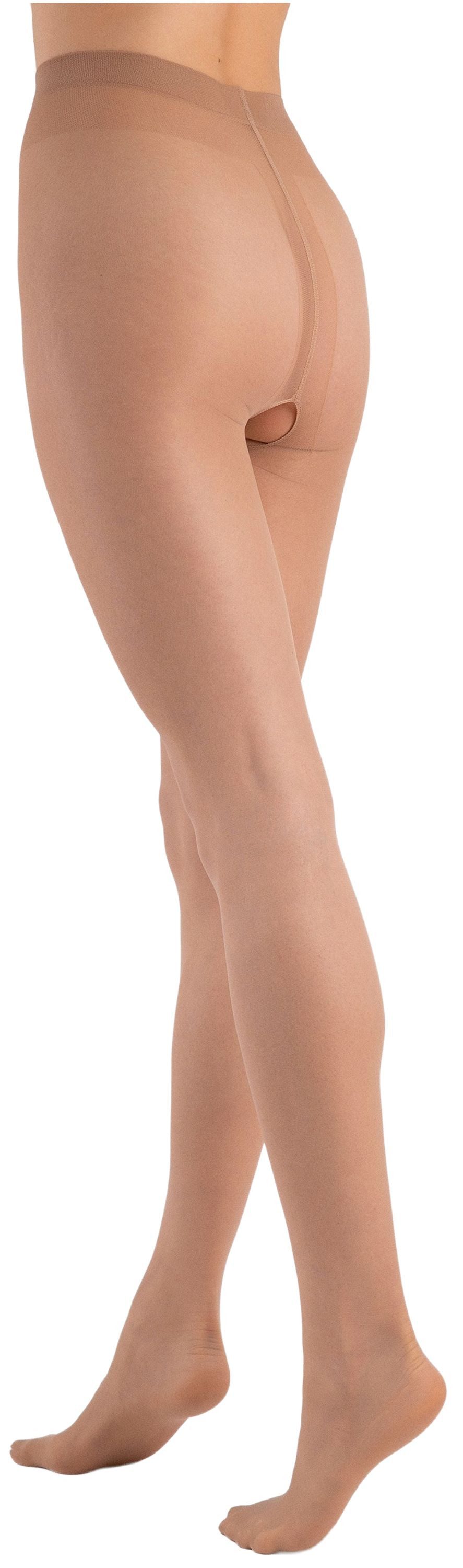 Fiore Ouvert Strumpfhose Sensual (Packung 1 St. 1 Paar) Ouvert Strumpfhose 20DEN klassischer Look