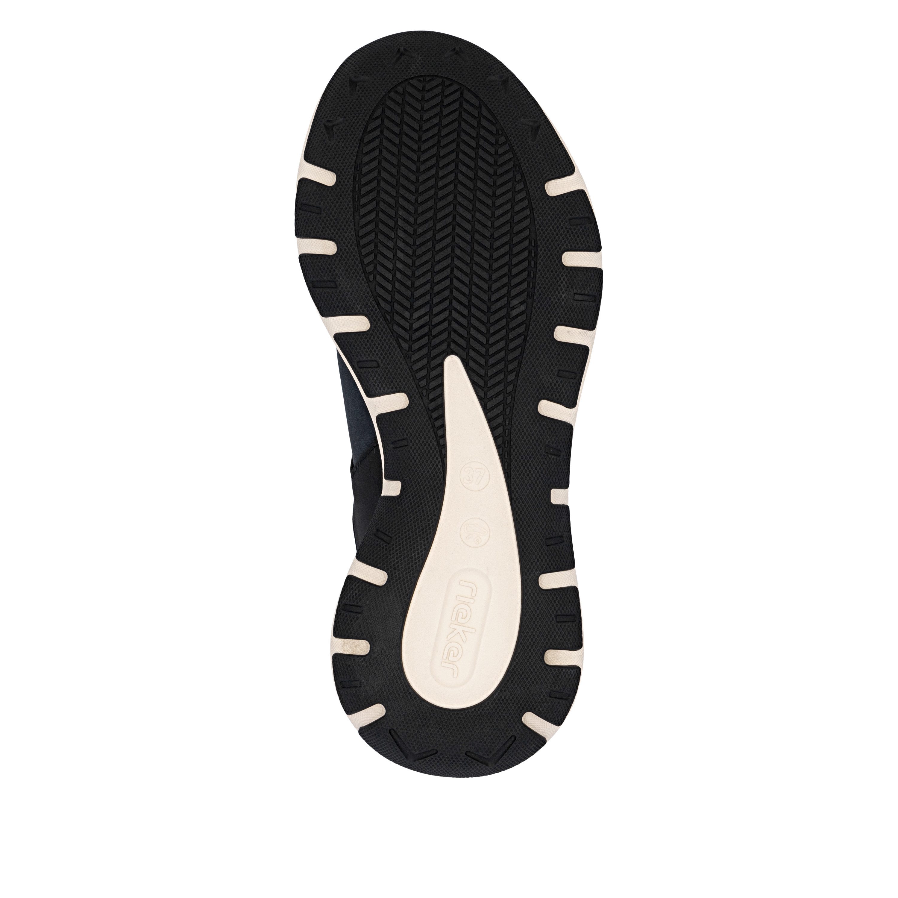 Rieker Sport Slip-On Sneaker Schlupfschuh, Freizeitsneaker, Halbschuh mit gepolstertem Schaftrand