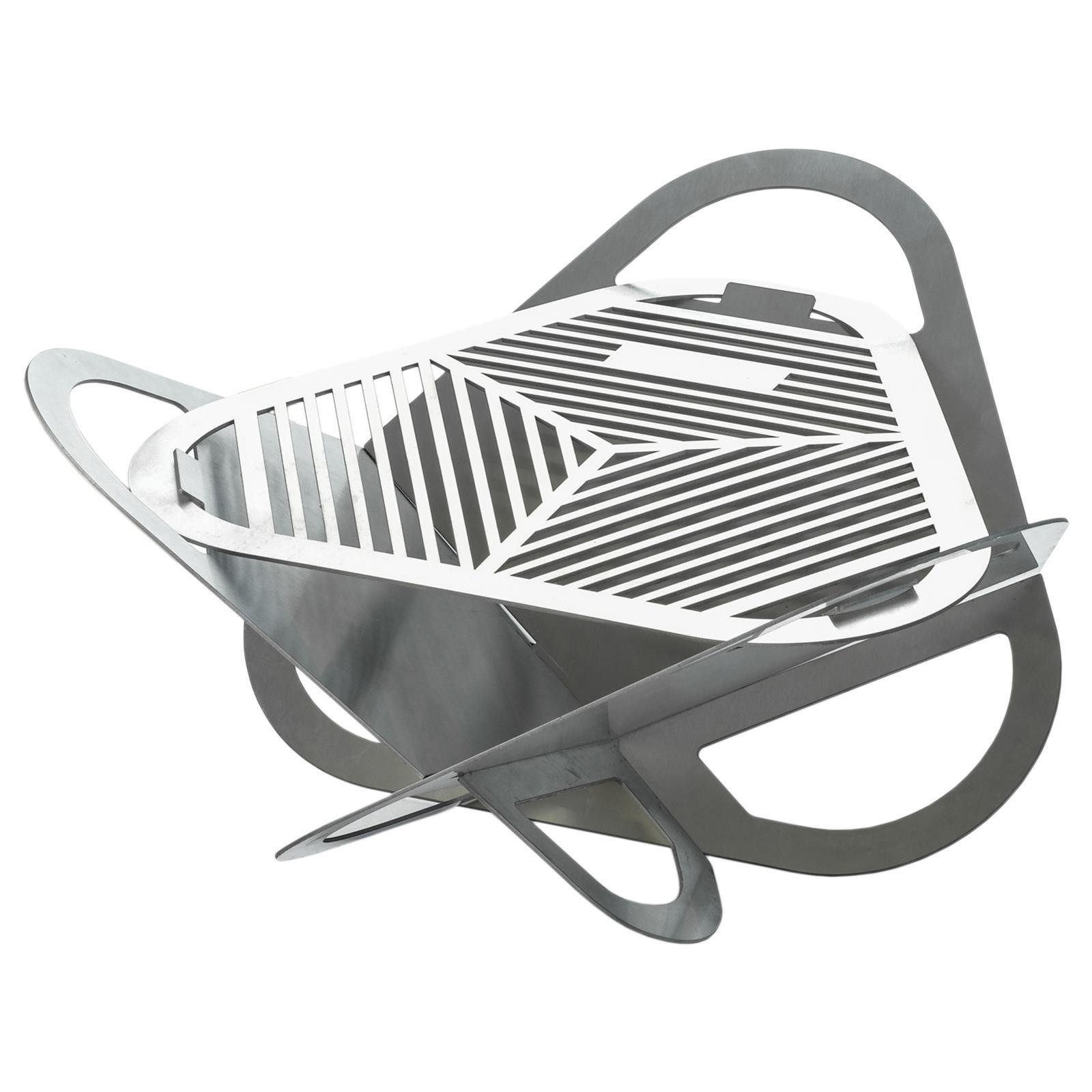 4BIG.fun Feuerstelle Feuerschale Ø56 Feuerstelle Edelstahl Lagerfeuer, (Feuertonne Feuerkorb klappbar)