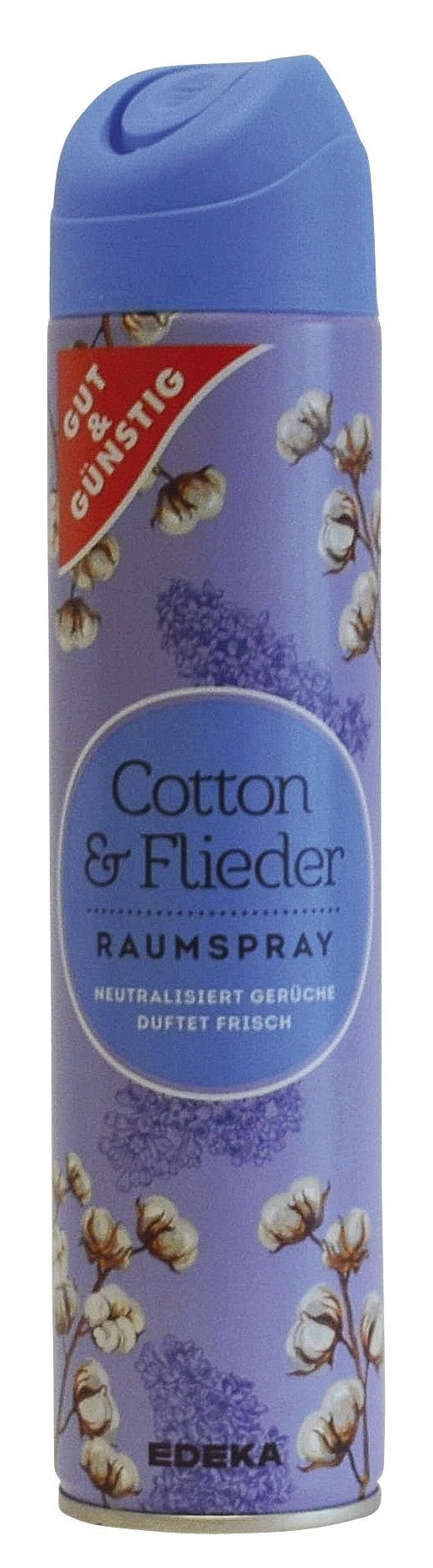 Gut & Günstig Etiketten Duftspray Cotton&Flieder - 300 ml