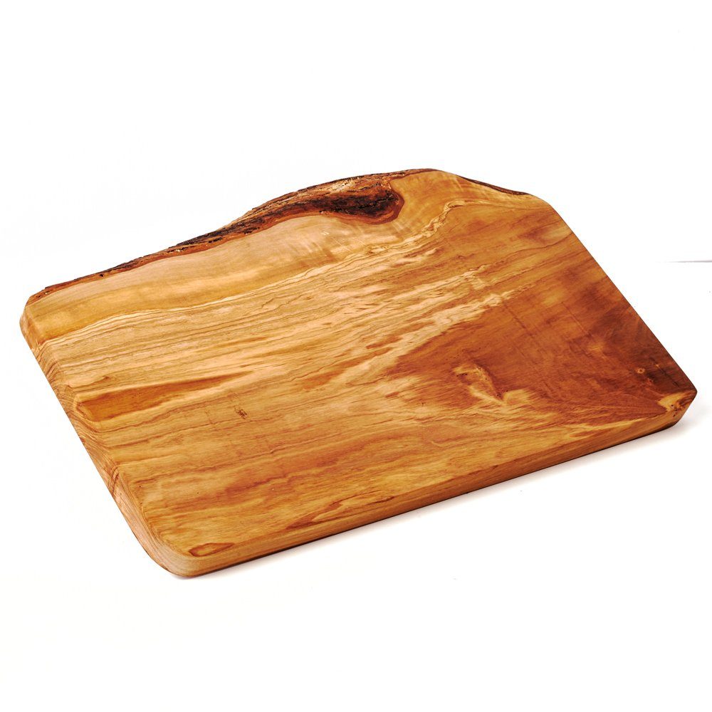 dasOlivenholzbrett Frühstücksbrett Rustikales Schneidebrett aus Olivenholz, dünn, massiv, Olivenholz, (1-St)