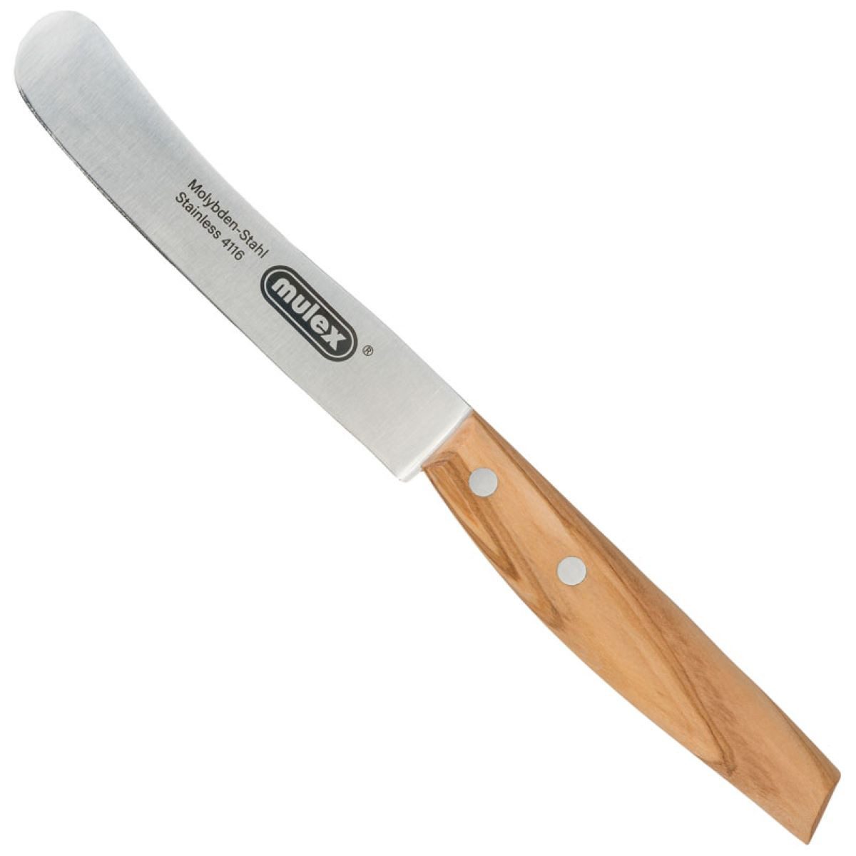 Mulex Universalküchenmesser mit echtem Olivenholzgriff, 11,5 cm Klingenlänge