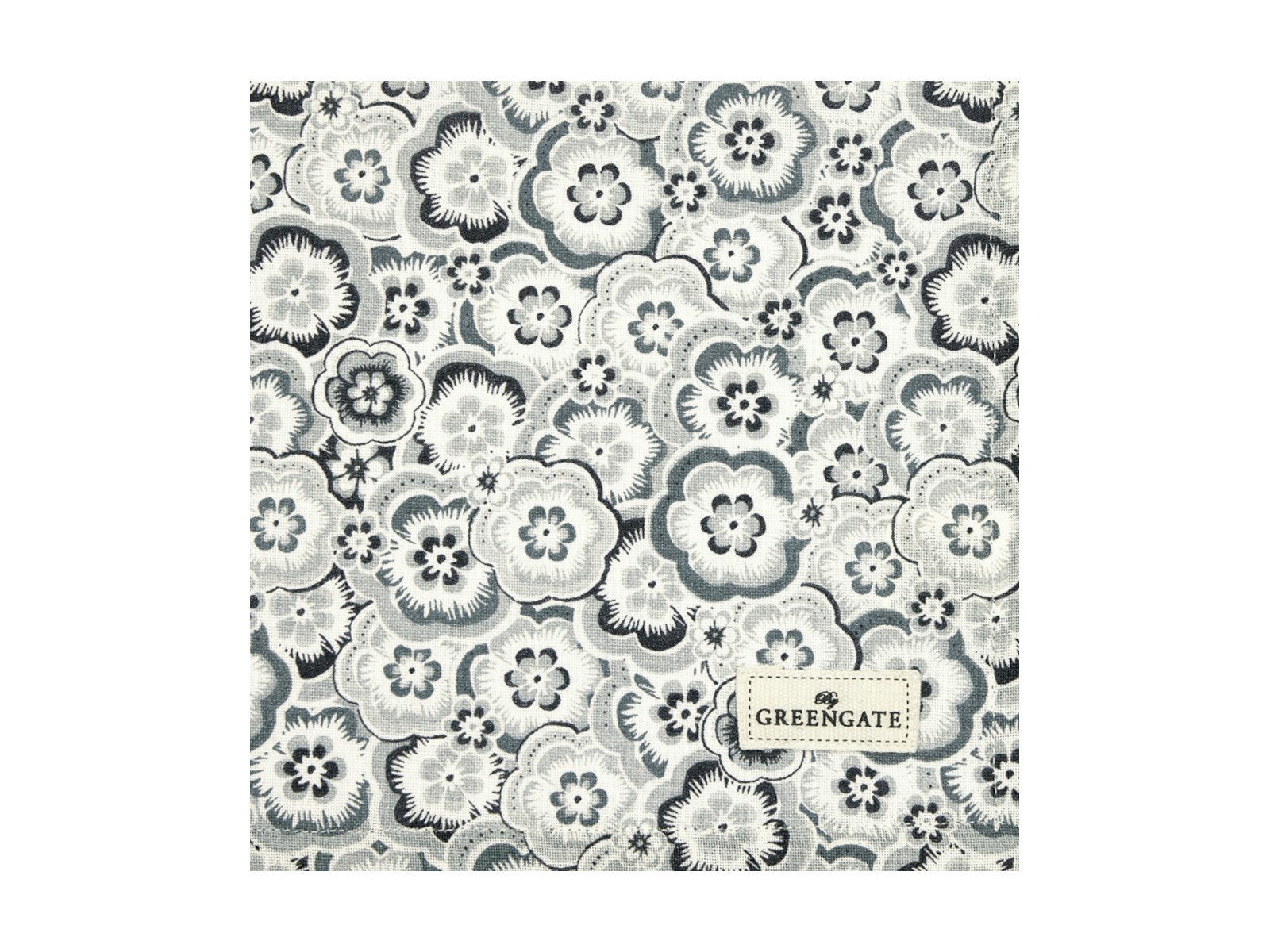 Greengate Stoffserviette Selma Stoffserviette grau 40x40cm