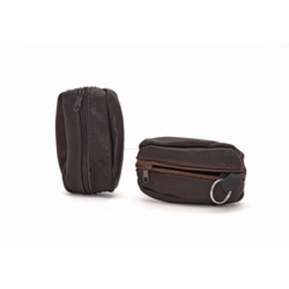 HundB Schlüsseltasche Schlüsseltasche Leder, oval, braun, 12 x 7cm (Einzela günstig online kaufen