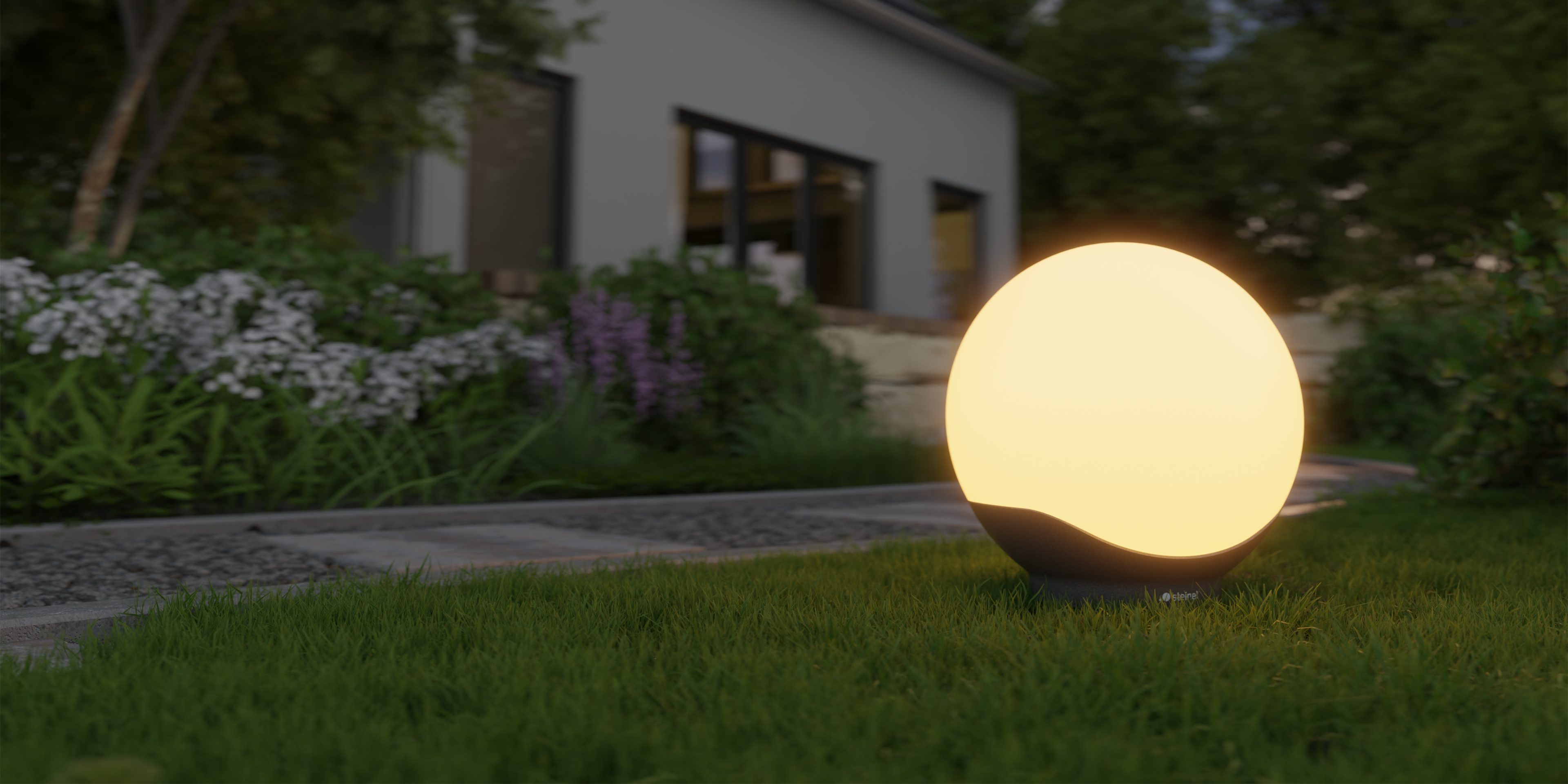steinel Bodenanker Zubehör Garten 24 V, für Sphera Kugelleuchte, Erdspieß aus Aluminium, anthrazit