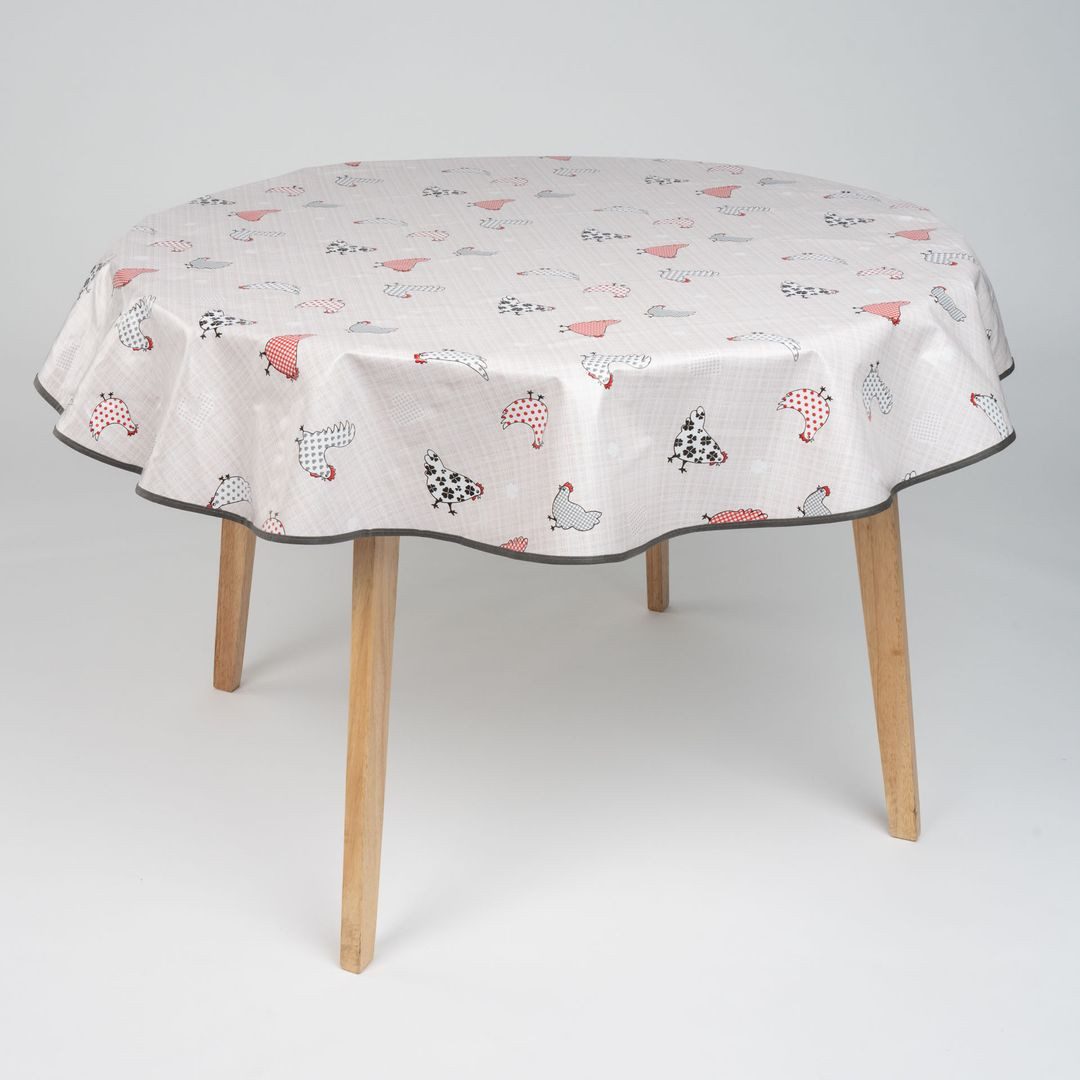laro Tischdecke 140cm runde Tischdecke Saum-Eingefasst günstig online kaufen