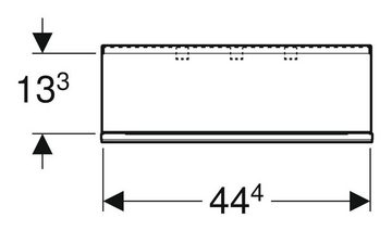 GEBERIT Ablageelement Acanto, Wandablage 450 mm x 159 mm x 148 mm - Weiß matt