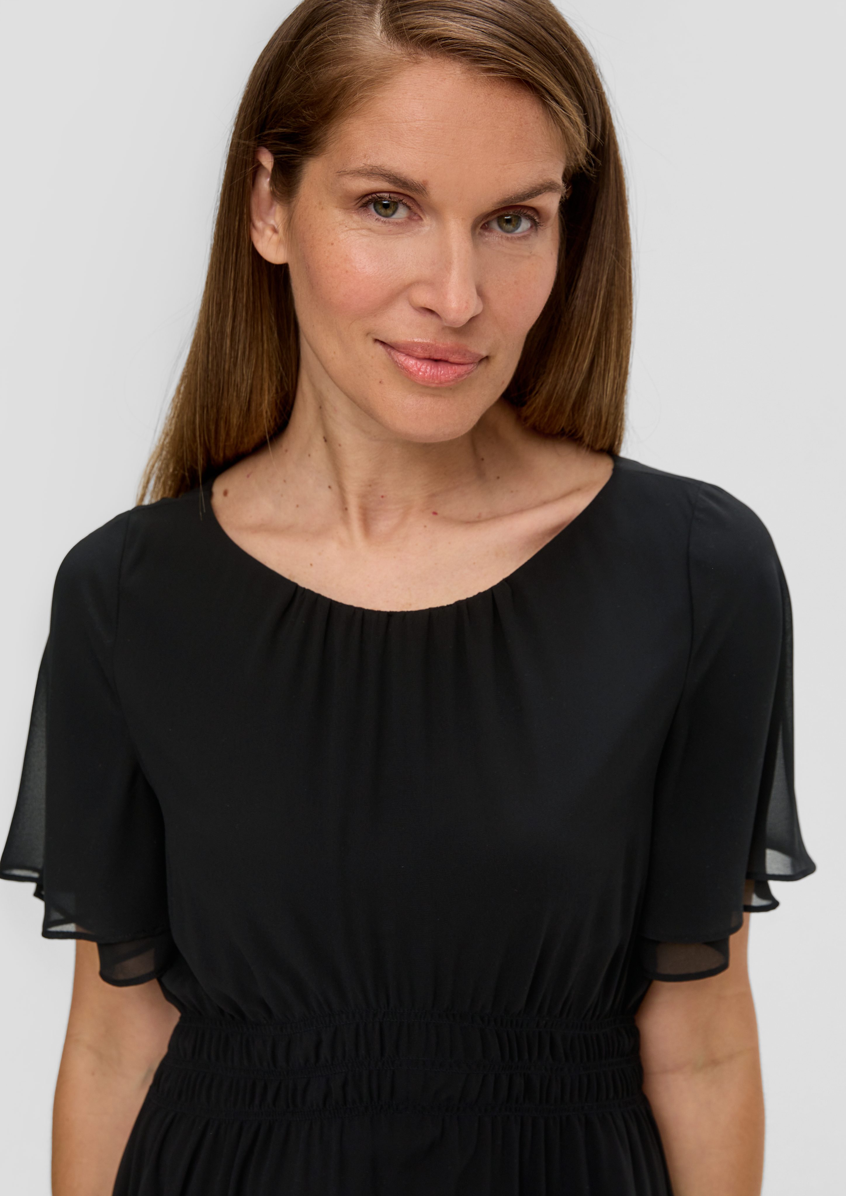 s.Oliver BLACK LABEL Minikleid Chiffon-Kleid mit günstig online kaufen