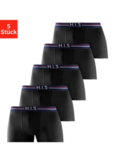 H.I.S Boxer (Packung, 5-St) mit Streifen und Markenlogo im Bund