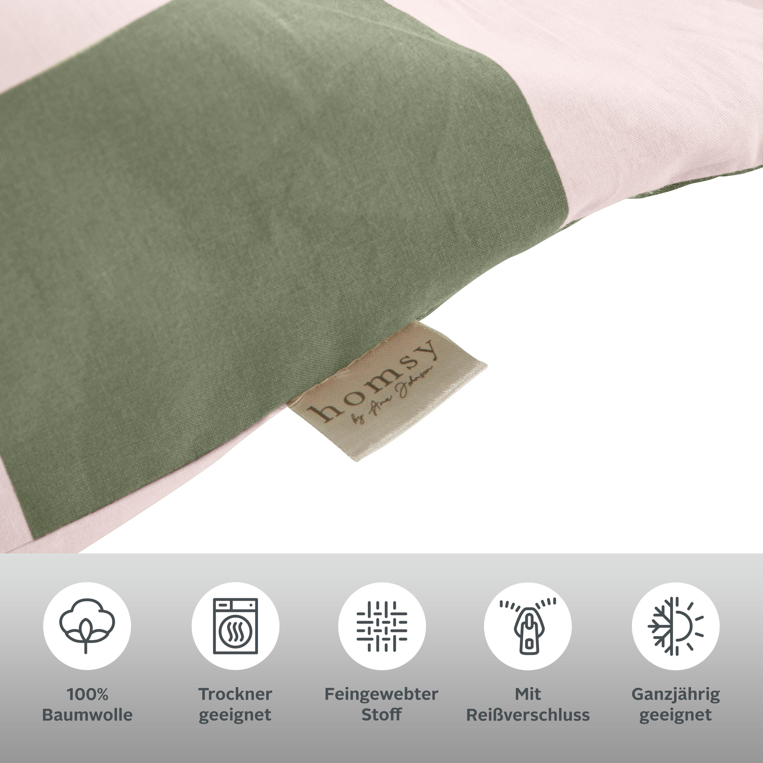 homsy by Ana Johnson Bettwäsche Chessley, Renforcé, 2 teilig, mit coolem Karo-Muster, ab Größe 135x200 cm, by Ana Johnson