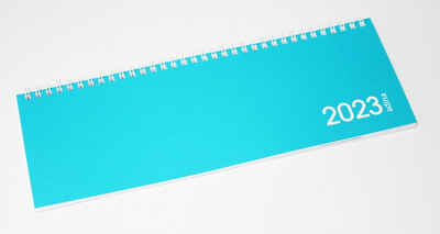ADINA Tischkalender »2023 ADINA Tischquerkalender türkis 1 Woche auf 2 Seiten Kartondeckel«