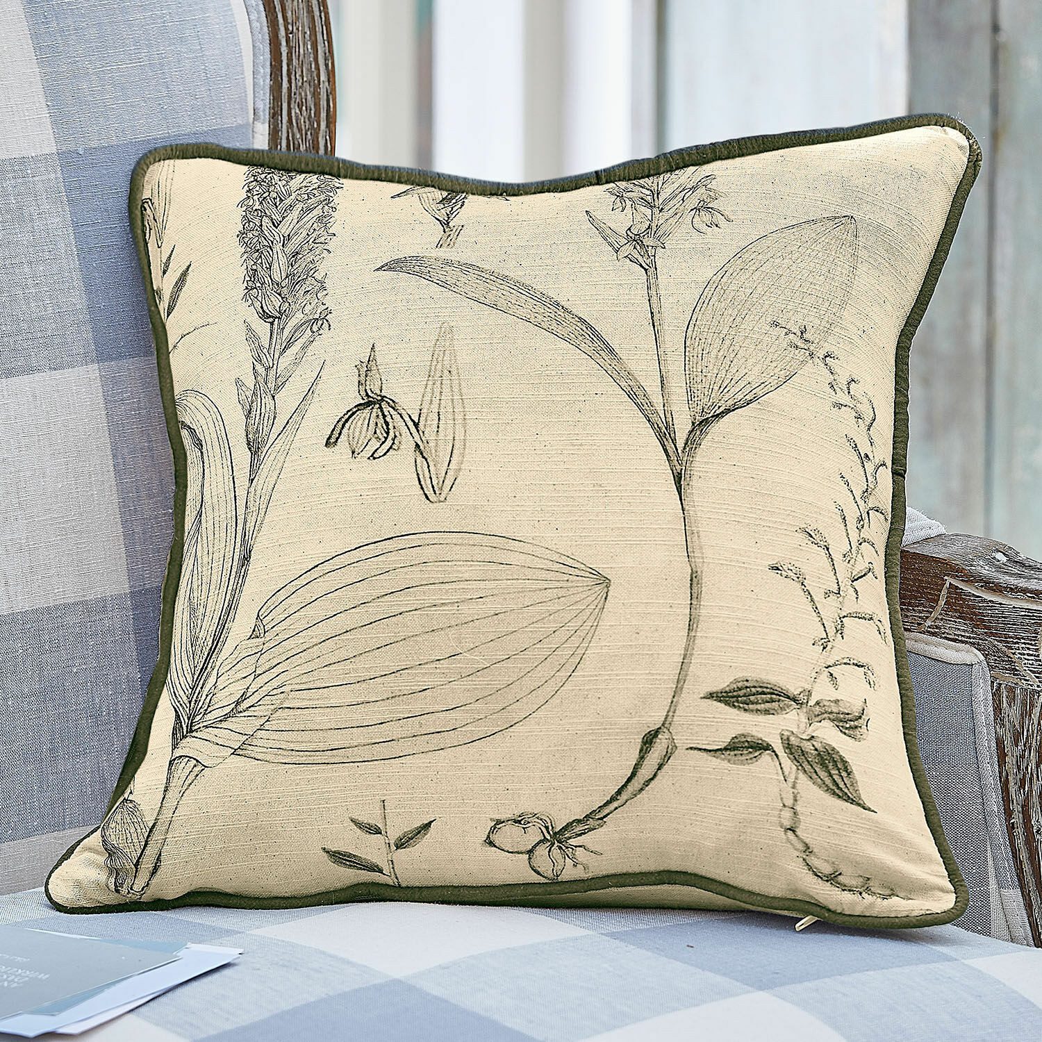 Mirabeau Kissenhülle Kissenhülle Quervil creme/grün, (1 günstig online kaufen