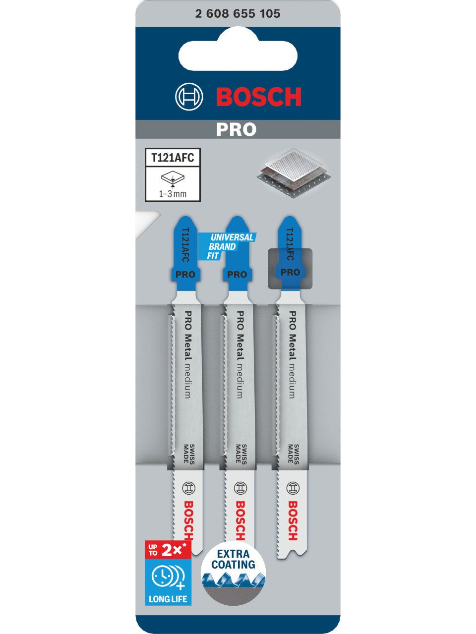 BOSCH Stichsägeblatt Bosch PRO Stichsägeblatt T121AFC 92 mm