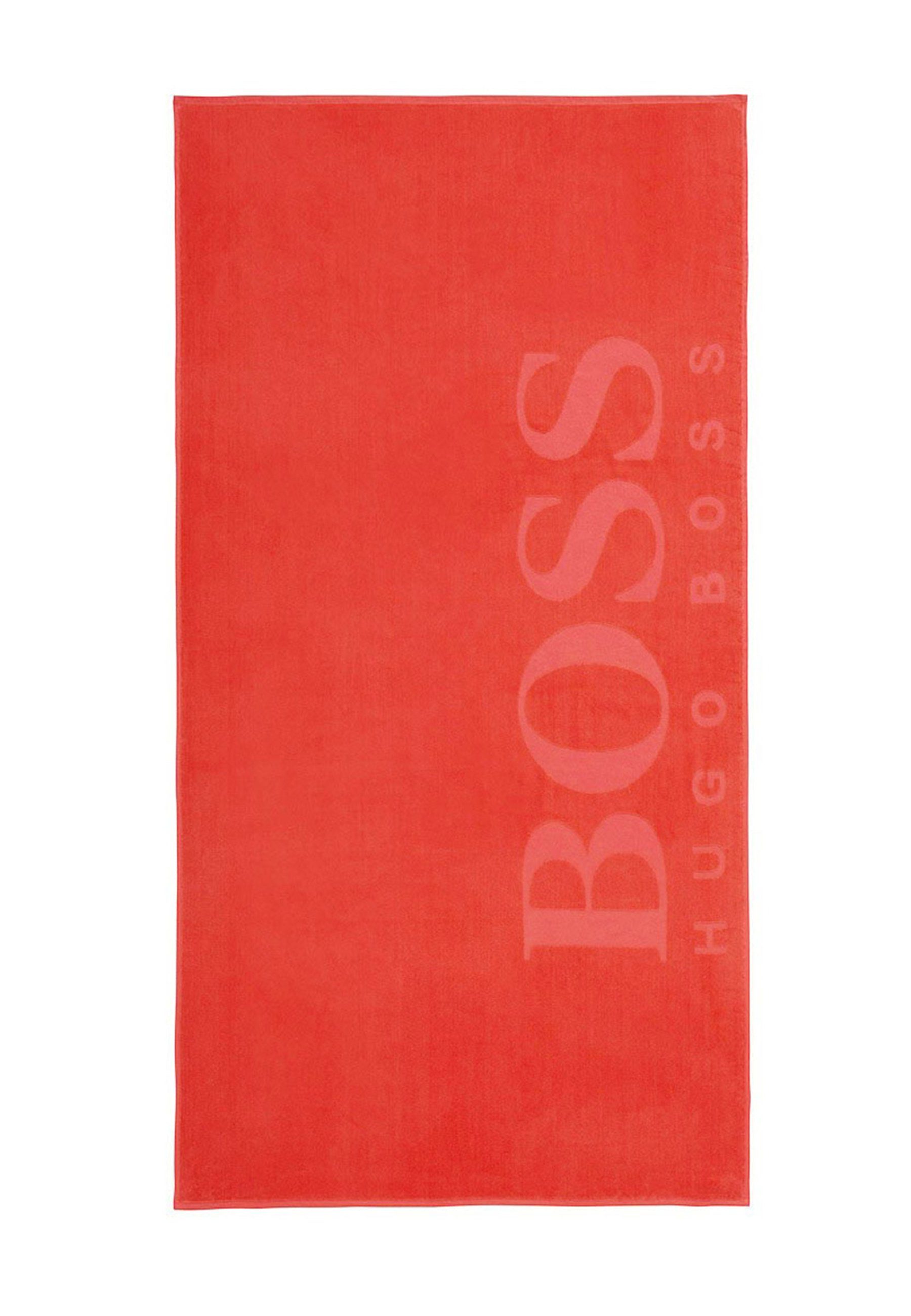 Hugo Boss Home Strandtücher Carved Strandtuch rot