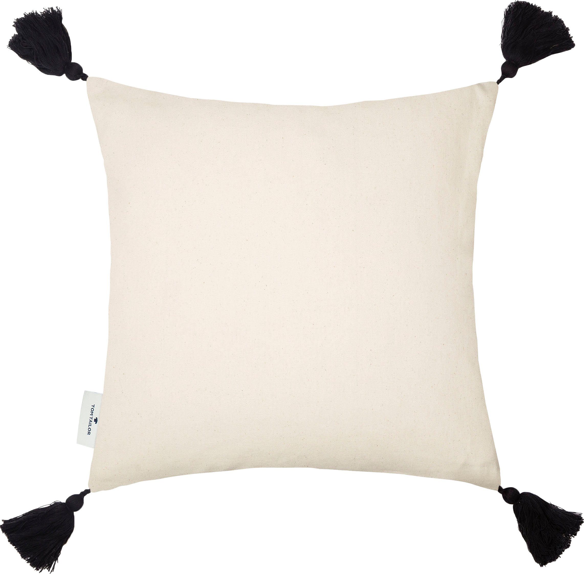 TOM TAILOR HOME Dekokissen »Knot Lines«, mit trendigen Quasten, Kissenhülle günstig online kaufen