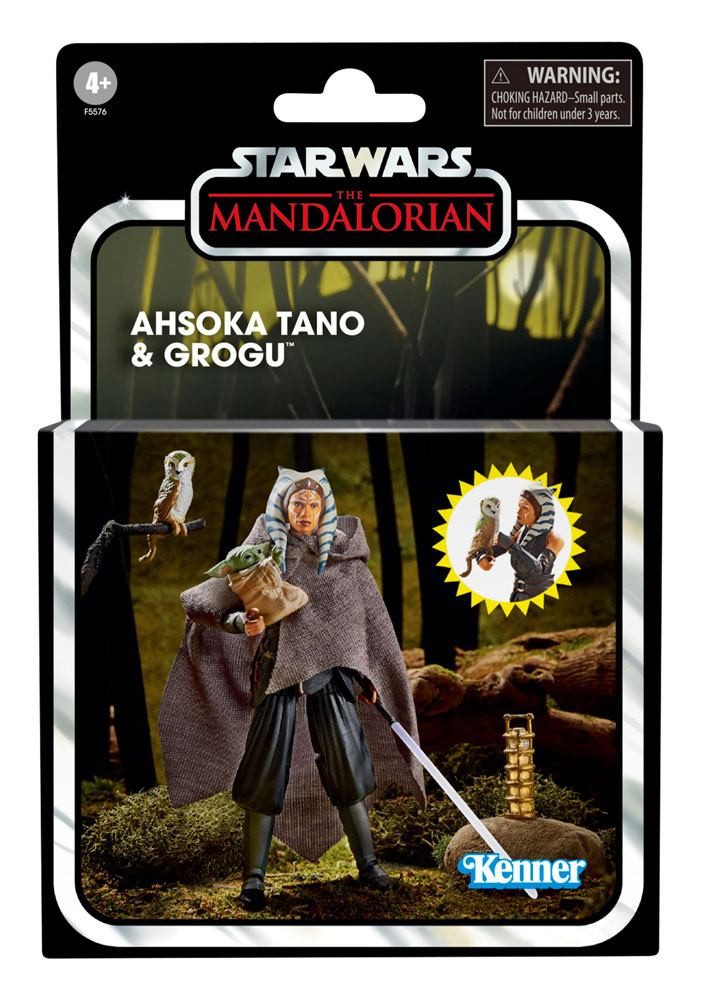Hasbro Actionfigur Star Wars Mandalorian Vintage Collection Ahsoka Tano & Grogu 10 cm Act