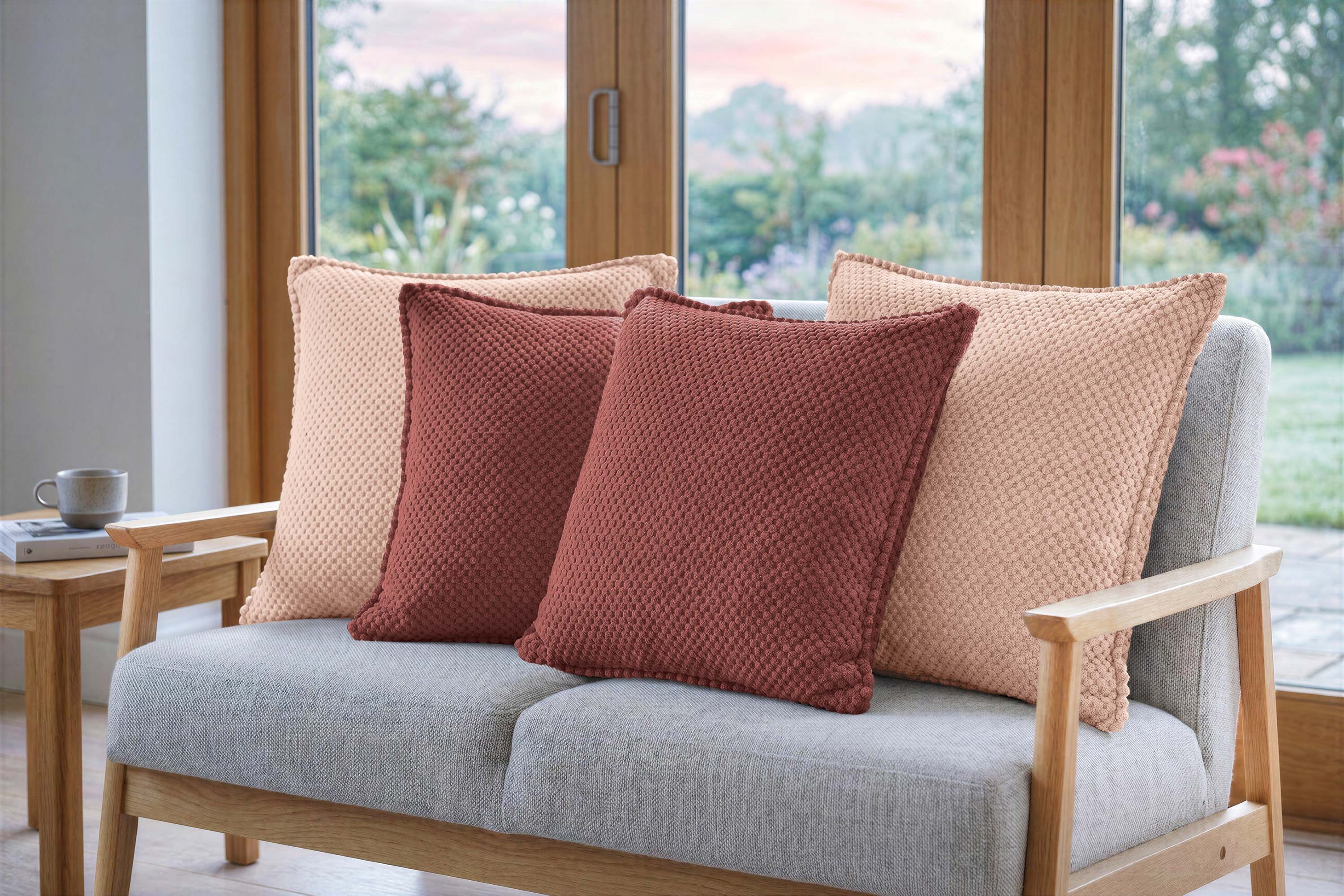 Amilian Dekokissen 4er Set Dekokissen mit Füllung, für Sofa Sessel und Bett geeignet pflegeleicht und waschbar