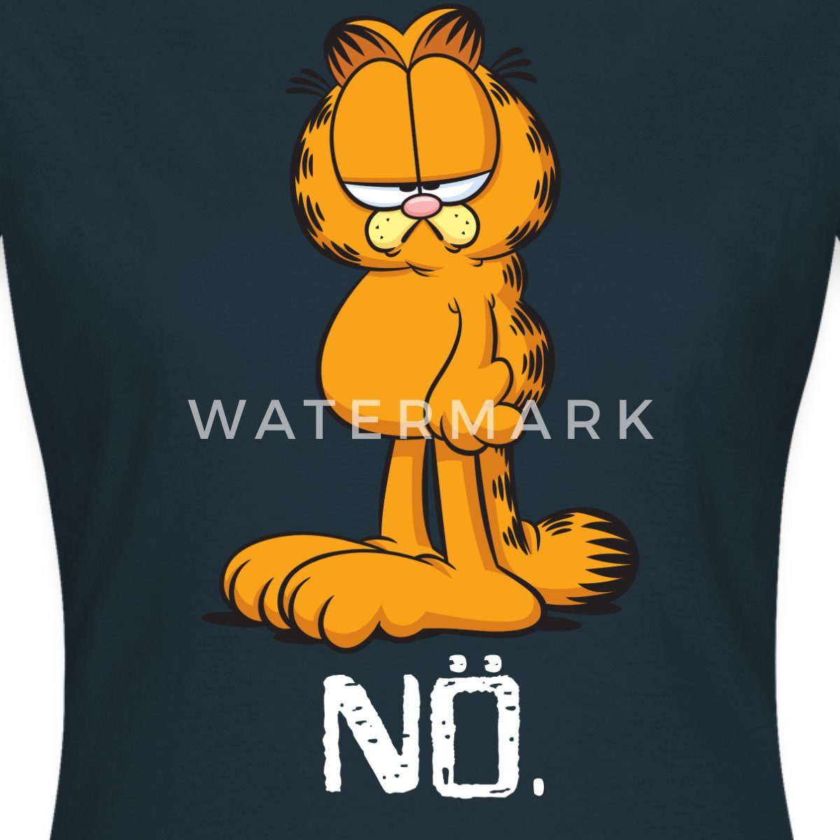 Spreadshirt T-Shirt Garfield Nö Nein Kein Bock Lustig Frauen T-Shirt (1-tlg) Slim Fit, fällt klein aus