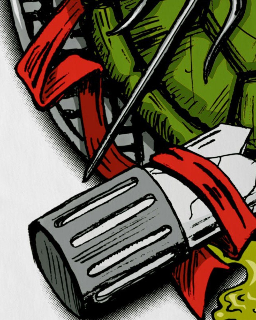 film turtles mutant weiß T-Shirt Print-Shirt teenage style3 Turtle Hero schildkröte blu-ray comic Herren