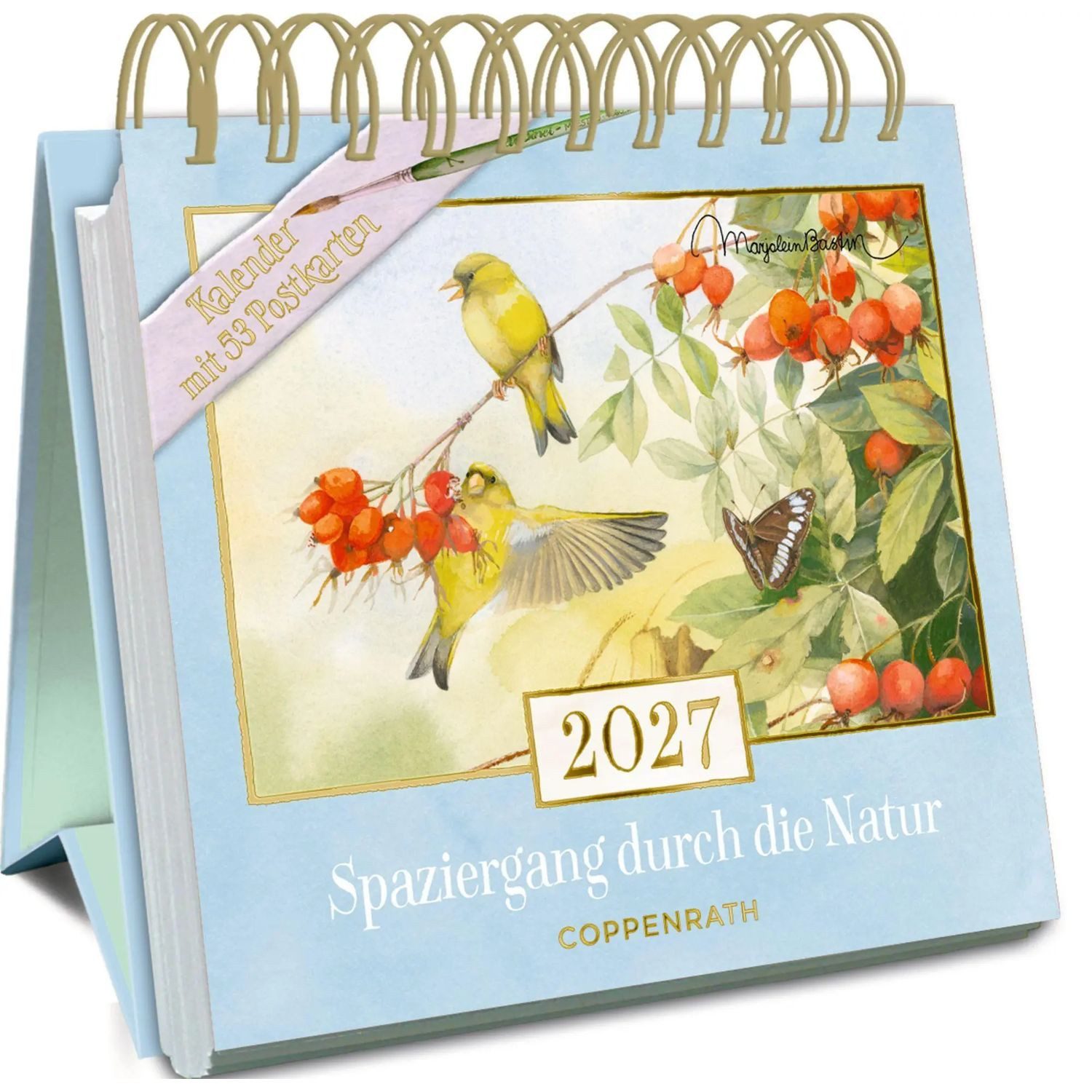 Coppenrath Geburtstagskalender Kalender mit 53 Postkarten 2027 - Spaziergang durch die Natur