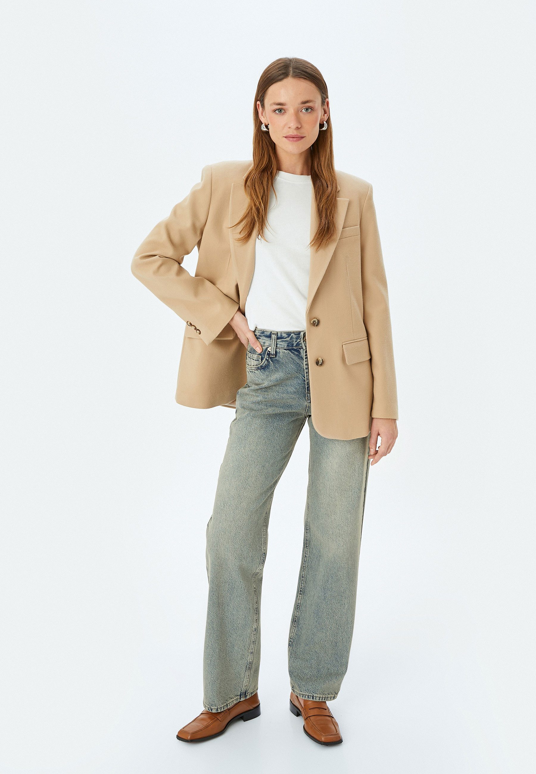 Koton 3/4-Jeans Denim Straight Straight-Jeans
