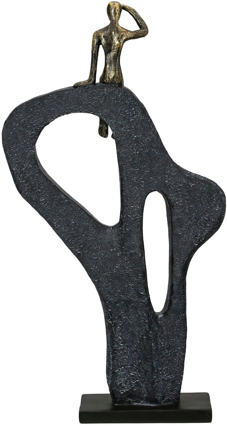 Casablanca by Gilde Dekoobjekt Skulptur Blick in die Ferne bronzefarben H. 47 cm (1 St)